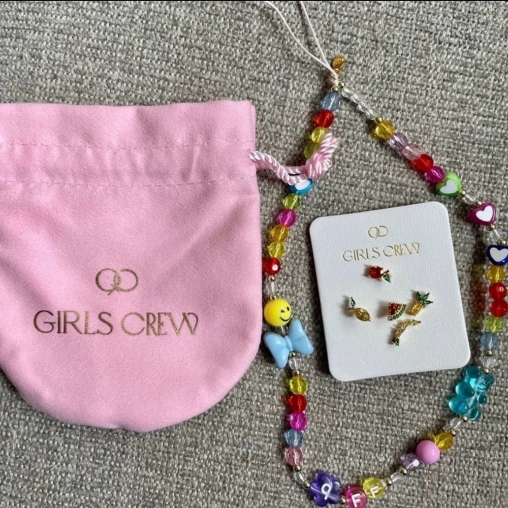 Girls Crew Fruity Stud Earrings & Cell phone Charm